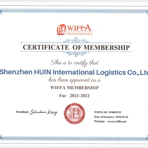 WIFFA certificate
